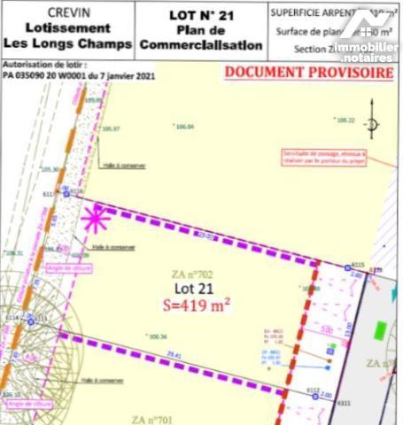 Etude de Guichen - CREVIN - Lotissement les Longs Champs - A proximité des écoles et du centre ...