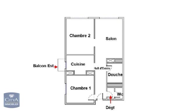 Appartement à louer 3 pièces 58.04m² Grenoble (38000)