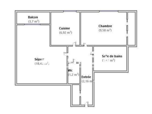 Location Appartement 2 pièces 41.73 m² - 197 AVENUE DES DROITS DE L'HOMME Montpellier 34000