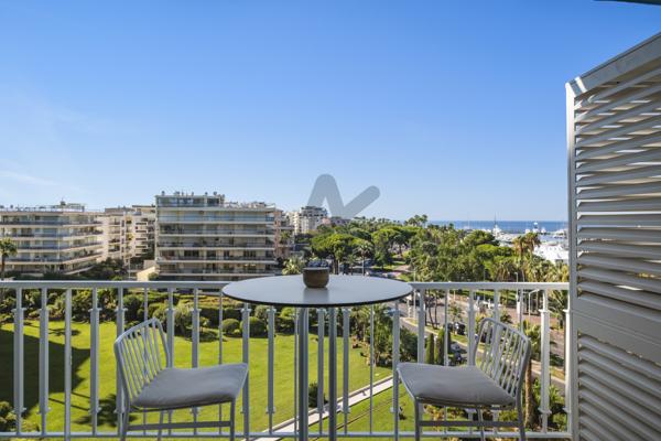 Croisette: Superbe 4P étage élevé, vue mer et port Canto