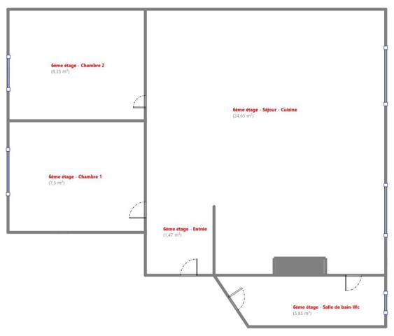 Marais - Place des Vosges - Bastille - Dernier étage - Joli 3 pièces à potentiel