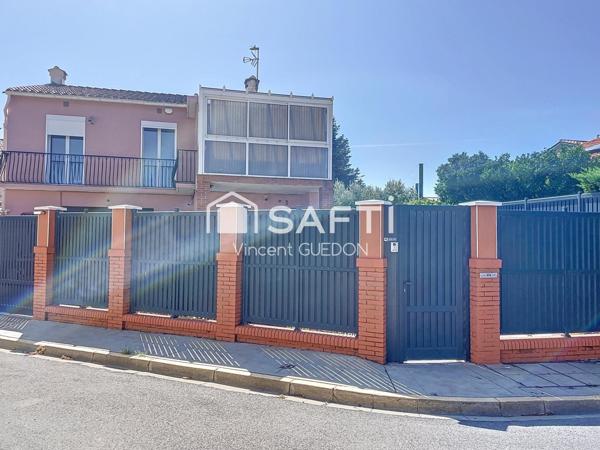 Maison 3 chambres bureau et grands garages