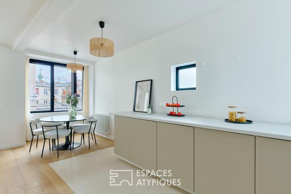 Appartement à l’esprit atelier proche de la Place des Vosges