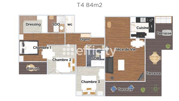 Appartement 4 pièces - 85 m²