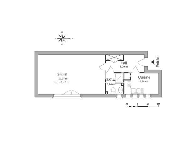 Location Studio 39.8 m² - 14 RUE DE LA GIBAUDERIE Poitiers 86000