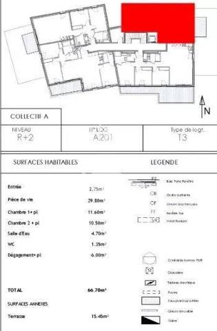 Appartement  3 pièces 66.70M² Vue Mer!