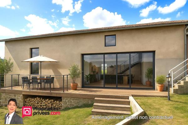 THIZY-LES-BOURGS (69240) Ancien atelier à réhabiliter 100 m²  avec garage et jardin 400 m²