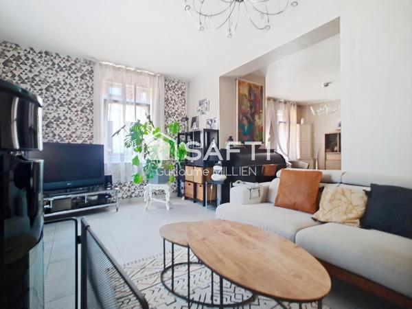 Maison semi individuelle 3chs jardin garage + parking