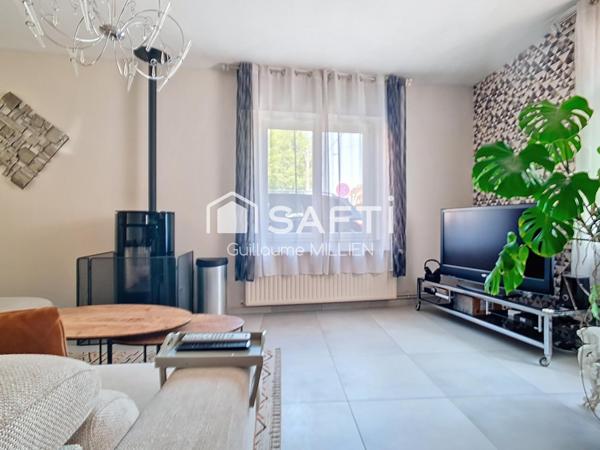 Maison semi individuelle 3chs jardin garage + parking