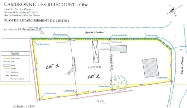 Terrain à bâtir sur la commune de Cambronne les Ribécourt (60170)