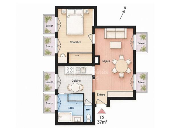 75009 PARIS - Quartier Martyrs-Lorette-Cadet- Appartement lumineux, traversant avec 6  balcons et belle vue