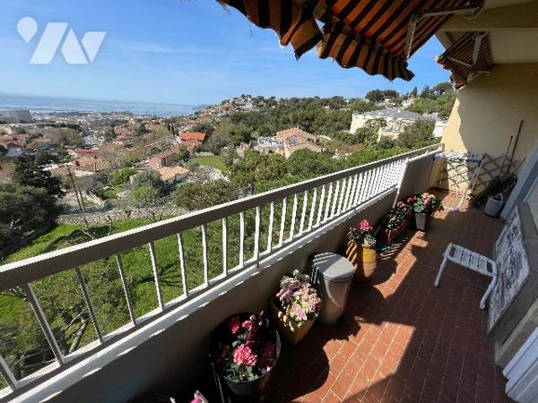 T3 VERDURON 13015 bd Henry Barnier, résidence fermée vue mer, surf 68m², balcon, parking .