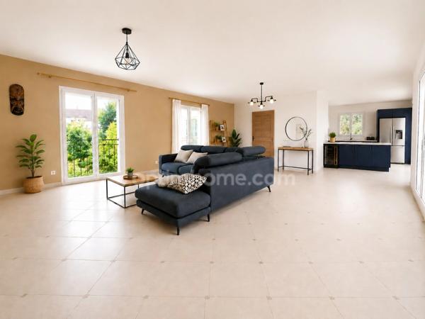 Maison de plain-pied 155 m² avec garage de 92m2, piscine et terrain arboré à MONTAGNAC (34)