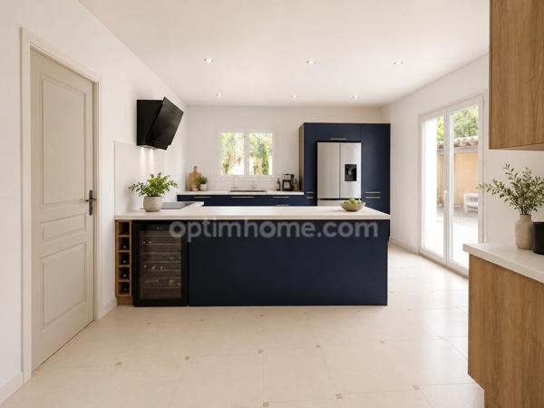 Maison de plain-pied 155 m² avec garage de 92m2, piscine et terrain arboré à MONTAGNAC (34)