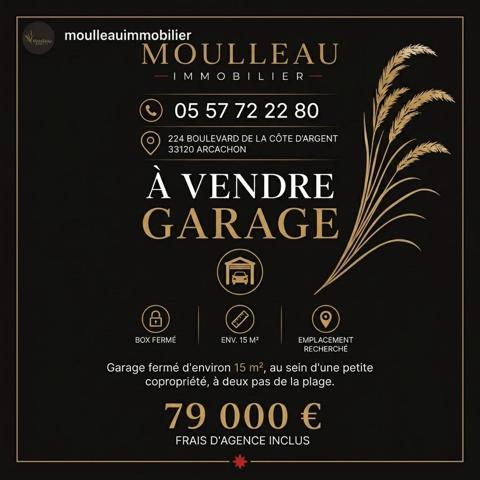 Garage à vendre - Copropriété Arcachon Le Moulleau
