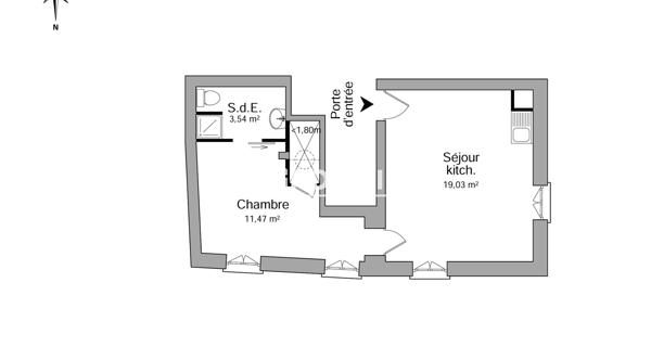 Location Appartement 2 pièces 34.04 m² - Chalamont 01320