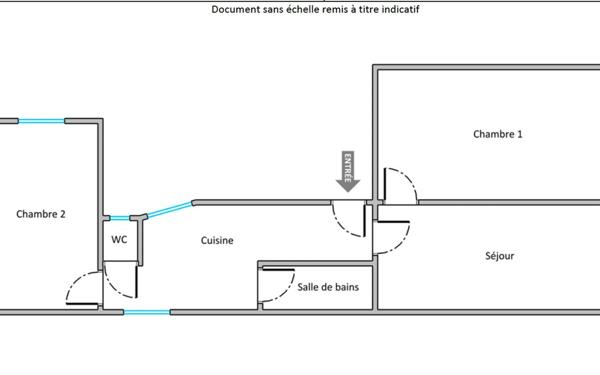Appartement à vendre    3 pièces • 50 m2 Paris 17