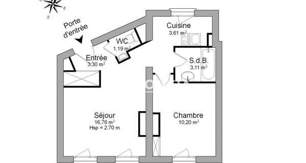 Location Appartement 2 pièces 38.17 m² - Toulouse 31500