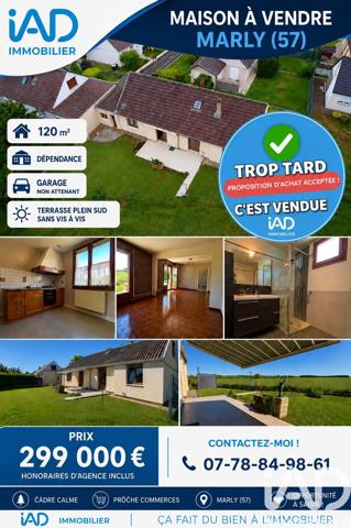 Maison à vendre 4 pièces 120 m² Marly