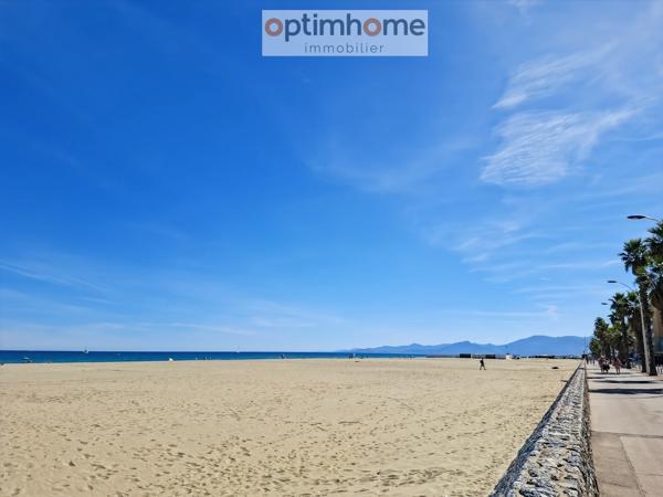 Vente appartement T2 Canet-Plage avec balcon terrasse à 100 m de la mer