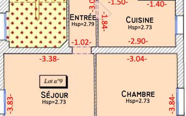 Appartement à vendre    2 pièces • 36,24 m2 Saint-Ouen