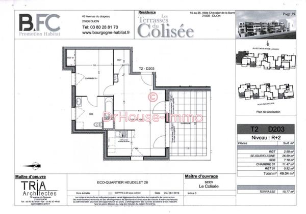 Appartement à vendre 2 pièces de 49 m²