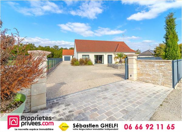 maison de plain-pied avec 3 chambres-garage-appentis-terrain de 2880 m²