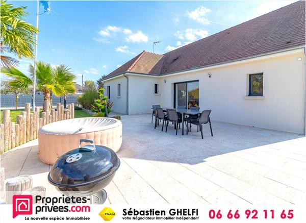maison de plain-pied avec 3 chambres-garage-appentis-terrain de 2880 m²