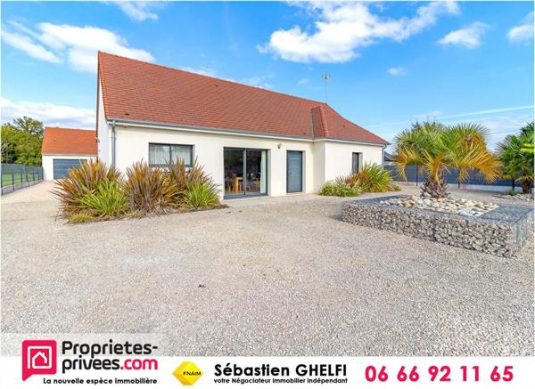 maison de plain-pied avec 3 chambres-garage-appentis-terrain de 2880 m²