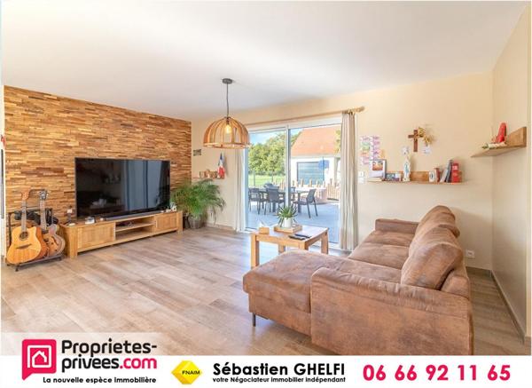 maison de plain-pied avec 3 chambres-garage-appentis-terrain de 2880 m²