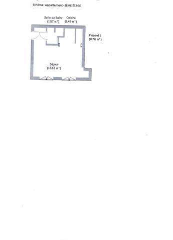 Studio à vendre - PARIS 7EME ARRONDISSEMENT (75) Rue Rousselet - 17,27 m2 - 315 000 € honoraires d'agence inclus