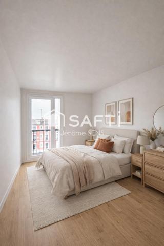 Courbevoie – Dernier étage, 94 m² avec balcon