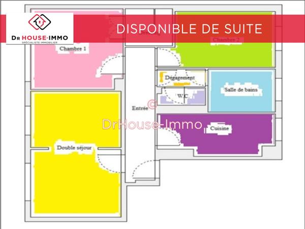 Appartement à louer 4 pièces de 62 m²