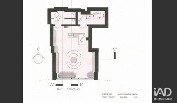 Boutique/Local commercial à vendre 69 m² Paris 6