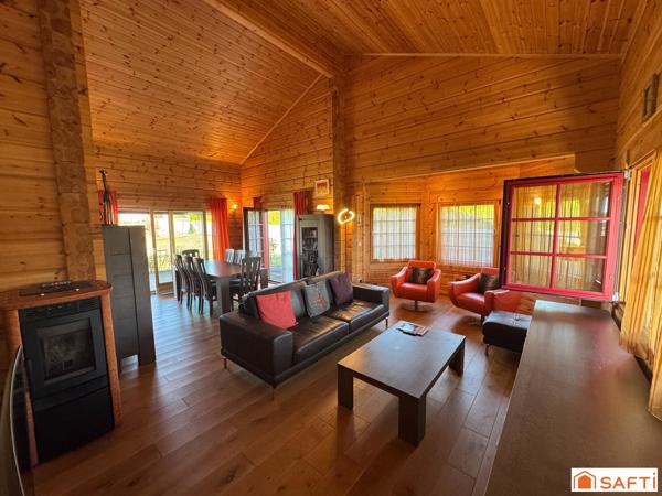 Cheppy 55270. Exceptionnel chalet finlandais de plain-pied de cinq pièces.