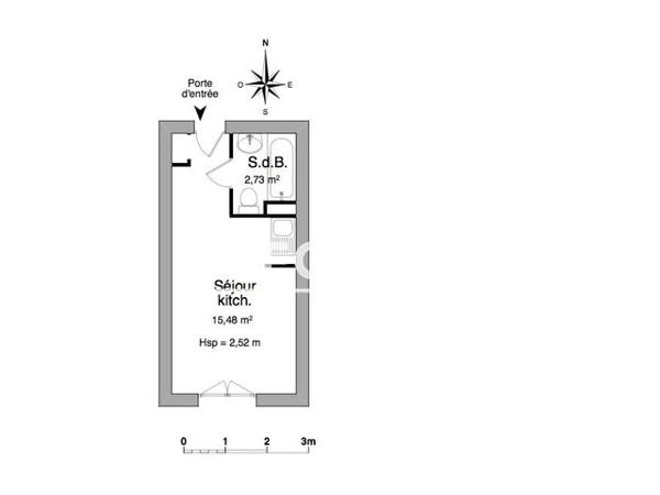 Location Studio 18.2 m² - RESIDENCE LA SORBONNE Clermont Ferrand 63000