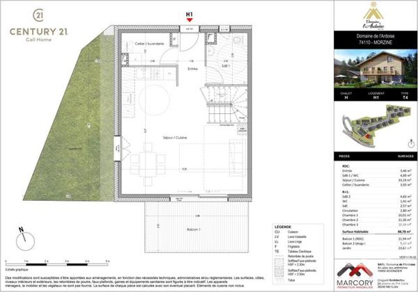 Maison à vendre  4 pièces - 88,78 m2 MORZINE - 74