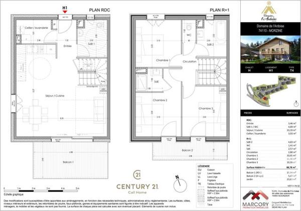 Maison à vendre  4 pièces - 88,78 m2 MORZINE - 74