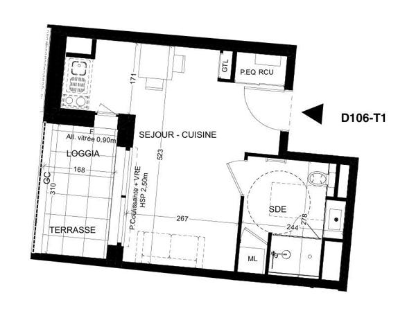 Studio à vendre 24 m² La Rochelle