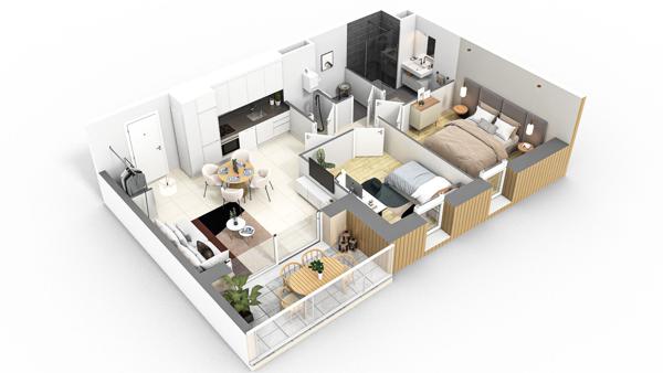 APPARTEMENT NEUF Type 3 à SAINT HILAIRE DE RIEZ