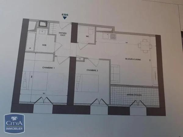 Appartement à louer 3 pièces 56.7m²
