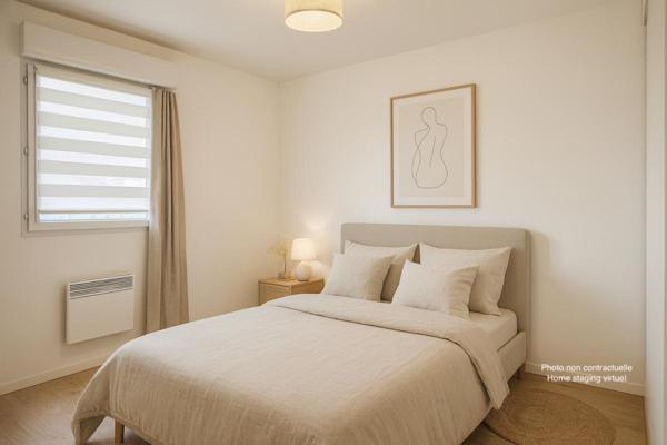 VANNES Beaupré Kersec. Appartement T4 lumineux de 75,36 m² avec ascenseur, balcon sud ouest, 3 chambres et parking privatif