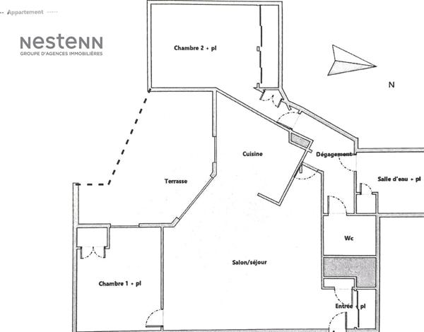 Acheter - Place du Marché à Arpajon - Essonne - Appartement 3 pièces - 5mn à pied des écoles élémentaires et lycées - ascenseur - Gare RER C - Terrasse - Immeuble récent - DPE C