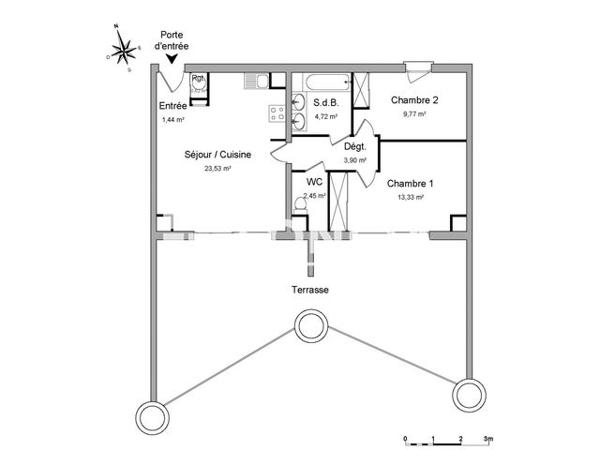 Location Appartement 3 pièces 61.2 m² - 1160 AVENUE DE LA PINEDE Montfavet 84140
