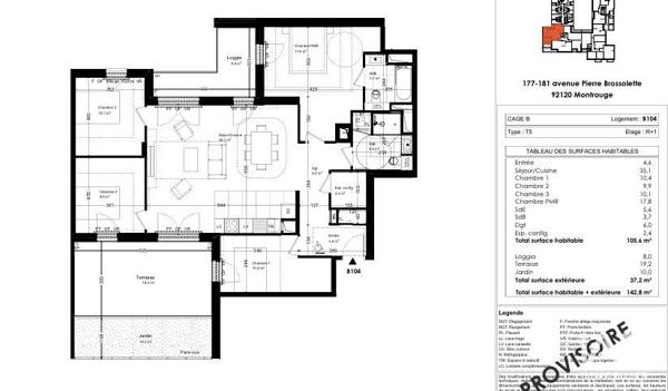Appartement à vendre 5 pièces 105 m² Montrouge