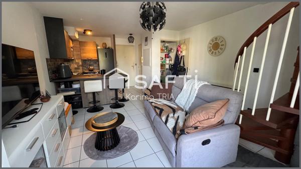 Appartement duplex 2 pièces avec terrasse, balcon, piscine et parking