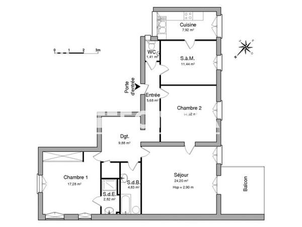 Location Appartement 4 pièces 100.28 m² - 8 BIS RUE DES BEGONIAS Nancy 54000