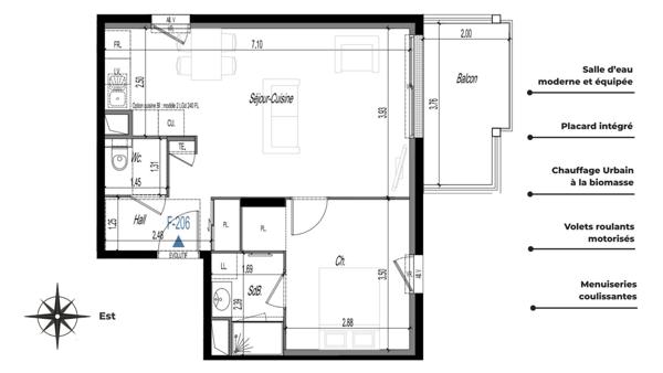 Appartement à vendre 2 pièces 46 m² Clermont-Ferrand