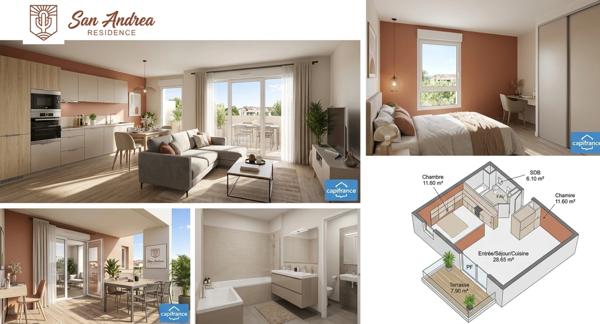 appartement à vendre 2 pièces SAINT ANDRE DE SANGONIS (34)