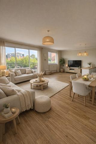 Marcq-en-Barœul (59700) Appartement lumineux - 2 chambres & Bureau - 2 Balcons- Parking privé- Croisé Laroche